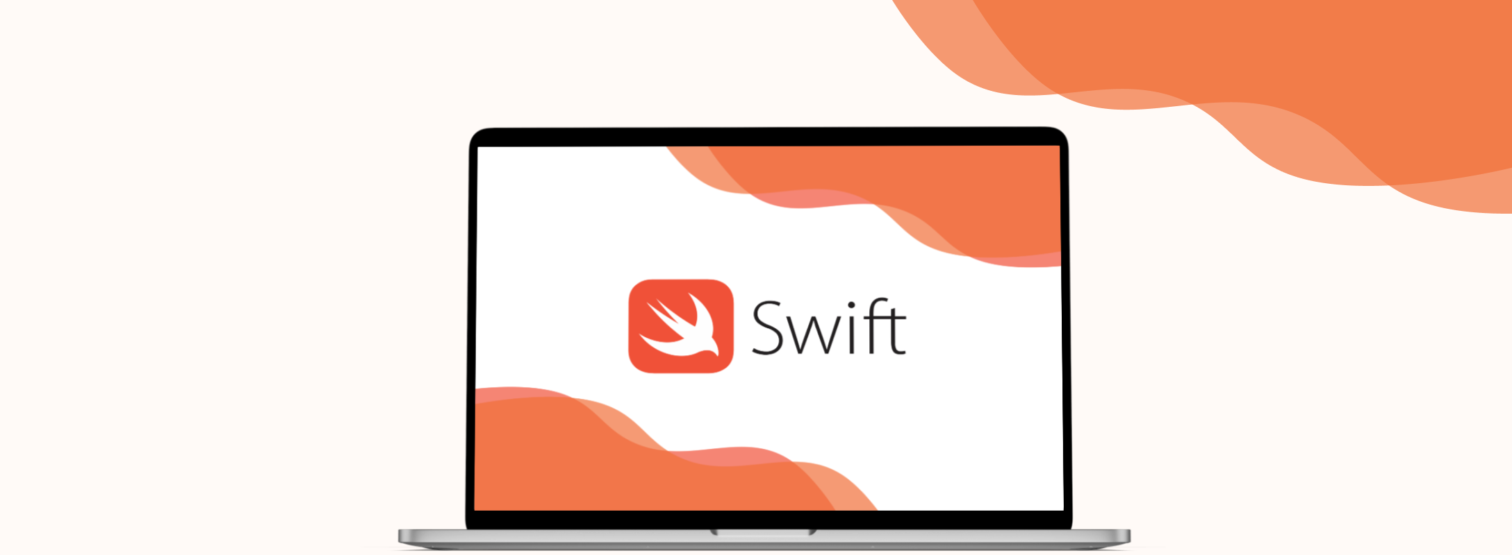 Banner image for Swift App Development with a MacBook in the background